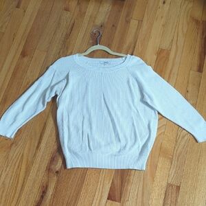 Madewell Classic White Crew Neck Sweater